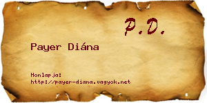 Payer Diána névjegykártya