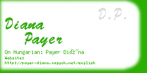 diana payer business card
